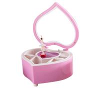 Boîte à bijoux pour filles - Rangement en forme de cœur, musique de danseuse danseuse pour enfants avec miroir, figurine de ballet rotative | Cadeau de fête d'anniversaire pour filles P