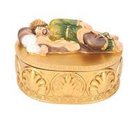 Boîte à Bijoux Saint Joseph, Boîtes à Chapelet Dorées avec Statue de Saint Joseph Endormi, Résines, Fabrication Exquise, Boîte Décorative Cadeau Catholique Saint Joseph Endormi, Utilisée pour Stocker