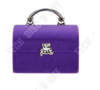Boîte à Bijoux - TD® - Luxe Carré - Velours - Plastique - Violet