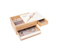 Umbra - Coffret à bijoux stowit, hêtre / blanc