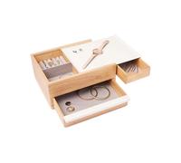 Umbra - Coffret à bijoux stowit, hêtre / blanc