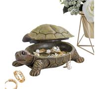Boîte à bijoux tortue,boîte à bijoux tortue,Organisateur de bijoux de boucles d’oreilles en résine | Boîte à bibelots en forme de tortue, boîtes de rangement décoratives pour bijoux, décor de Statue d