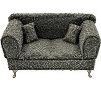 Boîte à bijoux Versa Gris Polyester Métal Miroir Bois MDF 9,5 X 12,5 X 23,5 CM Canapé