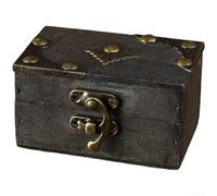 Boîte à bijoux vintage en bois avec verrou sécurisé de style antique, offrant un rangement organisé pour bijoux et petits accessoires, fabriquée à partir de bois et d'alliage (sans serrure)