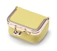 Boîte à Bijoux Women's Solid ColorImitation Jewelry Box | Ring Necklace Earring Storage Mini Coin Wallet