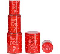 Boîte à biscuits de Noël 6 pièces (2x 3 pièces) - Péchés mignons + boîte à friandises (chaque motif 1x)
