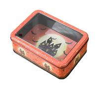 Boîte à biscuits d'Halloween - 18,6 x 13,3 x 6,7 cm | Organisateur rectangulaire en métal | Boîte multifonctionnelle pour friandises d'Halloween, organisation et rangement festifs, boîte vide