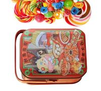 Boîte à biscuits en étain | Récipient décoratif portable pour apéritifs | Boîtes à biscuits en étain du Nouvel An, boîtes cadeaux de l'année du serpent, boîtes à biscuits avec Ta