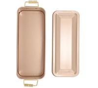 Boîte à Biscuits en Fer Rectangulaire, Style Classique Simple | Couvercle Lisse, Emballage Prêt à Offrir, Rangement des Biscuits et Sachets de Sucre, Usage Maison