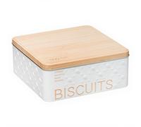 Boîte à biscuits "scandi" 19cm blanc Blanc