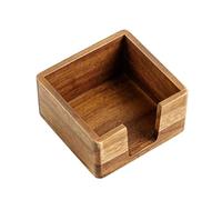 Boîte à bloc-notes - Support de bloc-notes | Distributeur de notes adhésives en bois avec coussinets antidérapants, boîte de rangement compacte pour accessoires de bureau 9,4 x 9,4 cm