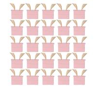 Boîte à Bonbons Boîte Cadeau Boîte à Faveur Boîte à Bonbons Carrée Carton Durable de Haute Qualité Design Élégant Parfait pour les Fêtes Mariages Anniversaires de Noël 25 (Rose MERCI [Ailes d'Or]