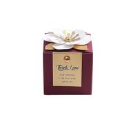 Boîte à bonbons carrée fleurs créative, petite fleur exquise, boîte chocolat, for fête de vacances, Banquet, anniversaire, boîte-cadeau(Wine red gold card,20PCS_6.5X6.5X6.5CM)