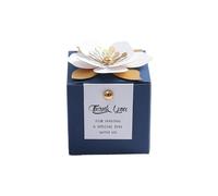 Boîte à bonbons carrée fleurs créative, petite fleur exquise, boîte chocolat, for fête de vacances, Banquet, anniversaire, boîte-cadeau(Blue white card,20PCS_6.5X6.5X6.5CM)