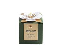 Boîte à bonbons carrée fleurs créative, petite fleur exquise, boîte chocolat, for fête de vacances, Banquet, anniversaire, boîte-cadeau(Green gold cards,20PCS_6.5X6.5X6.5CM)