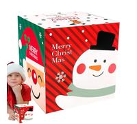 Boîte à bonbons de Noël, bonhomme de neige pliable | Boîte d'emballage de Noël | Argent Collier Bracelet Montre Parfum Anniversaire Thanksgiving Vacances Nouvel An Fête de mariage