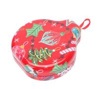 Boîte à Bonbons de Noël en Fer-blanc, Pendentif Décoratif Réutilisable | Couvercle Refermable, Motif Festif aux Couleurs Vives, Format Compact pour Noix, Fournitures Créatives et Fêtes