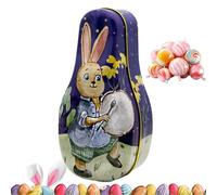 Boîte à bonbons de Pâques en boîte, récipient, boîte de fête, porte-friandises, organisateur, imprimé lapin mignon, récipient à bonbons de Pâques pour la papeterie, allez
