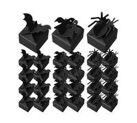 Boîte à bonbons noire 3D pour fête d'Halloween - Boîte à friandises pour événements scolaires et réunions de famille