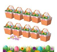 Boîte à Bonpons de Pâques,Conteneur Vide de 10 Friandises - Boîtes à Cadeaux du Lapin de Pâques,pour Bureau École tes à Thème Soirées en Famille Rencontres