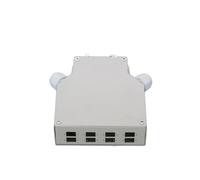Boîte à bornes fibre rail DIN SC Simplex/Duplex FTTH Réseau Ethernet Métal Acier Blanc (8 ports SC Simplex)