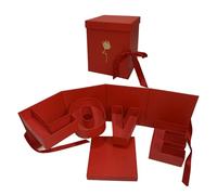 Boîte à bouquet de fleurs vide, kit lettre à faire soi-même avec porte-chocolats, boîte à chocolats, pour anniversaire, proposition, confession, remise de diplôme, mariage, réunion de