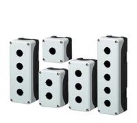 Boîte à boutons étanche, 1/2/3/4/5 trous, voyant industriel, boîtier d'arrêt d'urgence électrique en plastique, 22 mm(3Hole)