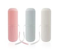 Boîte À Brosse À Dents 3 Pièces, Boîte De Rangement En Plastique Pour Brosse À Dents, Boîte À Brosse À Dents Portable, Boîte À Brosse À Dents De Voyage, Au Camping Et À La Randonnée