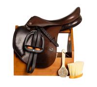 Boîte à brosse pour cheval Grooming Deluxe Marron TU