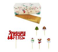 Boîte à bûche 30 cm et accessoires