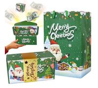 Boîte à Cadeau de Noël avec Mécanisme à Rebondissement Pliant | Boîte Enveloppe - Idée Cadeau Anniversaire Économies Décoration