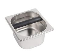 Boîte à café, 6,9 * 6,3 * 3,9 pouces, support en acier inoxydable, accessoire d'outil, poubelle expresso, conteneur intégré pour machine à café professionnelle