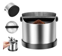 Boîte à café avec fond antidérapant, 700 ml, en acier inoxydable, avec barre amovible, accessoires de machine à café pour machine à expresso à domicile, bureau