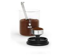 Bialetti Bocal de stockage Moka 250 g Verre transparent avec bouchon noir