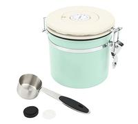 Boîte à café, Boîte à café Vert Menthe de qualité Alimentaire avec Roue à Date et Cuillère, Récipient à café pour café Moulu pour Conserver Les Grains de café, Le Marc de café,