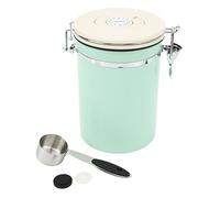 Boîte à café, Boîte à café Vert Menthe de qualité Alimentaire avec Roue à Date et Cuillère, Récipient à café pour café Moulu pour Conserver Les Grains de café, Le Marc de café,