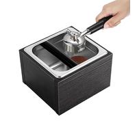 Boîte à café en acier inoxydable 1,5 l - Silencieuse et antidérapante, amovible et facile à nettoyer - Accessoire Barista pour machine à expresso, cuisine, café