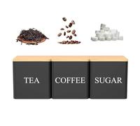 Boîte à Café Hermétique | 3 pièces 500 ml Organisateur à Grains | Ensemble de Boîtes de Cuisine,Pour Maison, Cuisine, Plan de Travail, Étagères, Bureau, Camping-Car, Appartement, Boulangers,