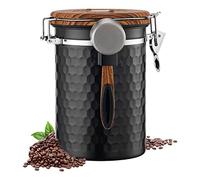 Boîte À Café Hermétique, Boîte à Café en Acier Inoxydable, Conservation pour Café en Grains,Café Moulu,Noix,Sucre,Céréales