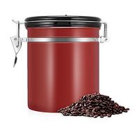 Boîte à Café Hermétique Inox avec Valve d'Échappement, 1,5L | Récipient de conservation sous vide pour grains de café, thé, sucre, avec joint silicone étanche