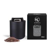 Boîte à café hermétique pour 250 g de grains de café avec couvercle sous vide (récipient pour café, thé, boîte de rangement en acier inoxydable avec fermeture aromatique, boîte de conservation pour