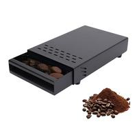 Boîte à Café Knock, Réutilisable Bac a Marc de Cafe, Knock Box Café Acier inoxydable, Boite A Marc De Cafe Accessoire Cafe pour Cuisine Restaurant Café Bar Bureau - 7,1 X 11 X 2in(noir)