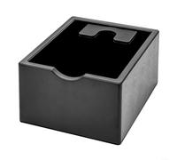 Boîte à café moulue encastrée, boîte à café ABS en silicone, récipient antidérapant pour marc de café, accessoires de café, pour machines à expresso (noir)