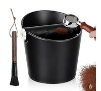 Boîte à café : petite boîte à café à expresso, récipient à marc de café antidérapant, boîte à café avec brosse, récipient à café pour machine à café domestique et bureau