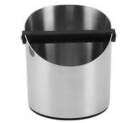 Boîte à café ronde en acier inoxydable pour machine à café, base antidérapante, seau à limaces de grande capacité pour cafés et baristas à domicile, durable, antirouille, facile à