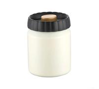 Boîte à café scellée sous vide en acier inoxydable 304 avec couvercle hermétique pour rangement des frais | Bocal à pompe manuelle pour cuisine, camping, voyage | Argenté, beige, marron (beige)