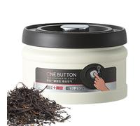 Boîte à café sous vide - Pot alimentaire hermétique en acier inoxydable de 1,2 l, récipient scellé sous vide sous vide en une seule pièce | Grains de café noix, thé, sucre, organisateur de rangement