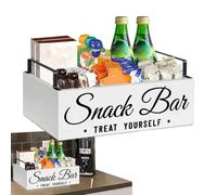 Boîte À Capsules De Café - Panier En Métallique, Poignées Latérales, Rangement Bien Rangé Des Sachets, Garde-boissons Sur Le Comptoir | Pour Café Bar Comptoir Garde-manger Buffet Zone De Servic