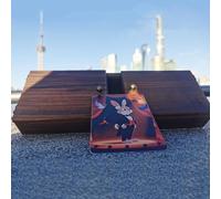 Boîte à cartes coulissante Deluxe Comédie (Walnutwood Edition) Carte de tours de magie disparaissant apparaissant dans une boîte en bois Magic Close-up Illusions Gimmicks Accessoires de comédie