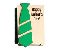 Boîte à cartes en bois pliée pour la fête des pères, support pour cartes de vœux pour la fête des pères | Étui organisateur multi-cartes,Boîte à cartes en bois pour la fête des pères, porte-cartes en